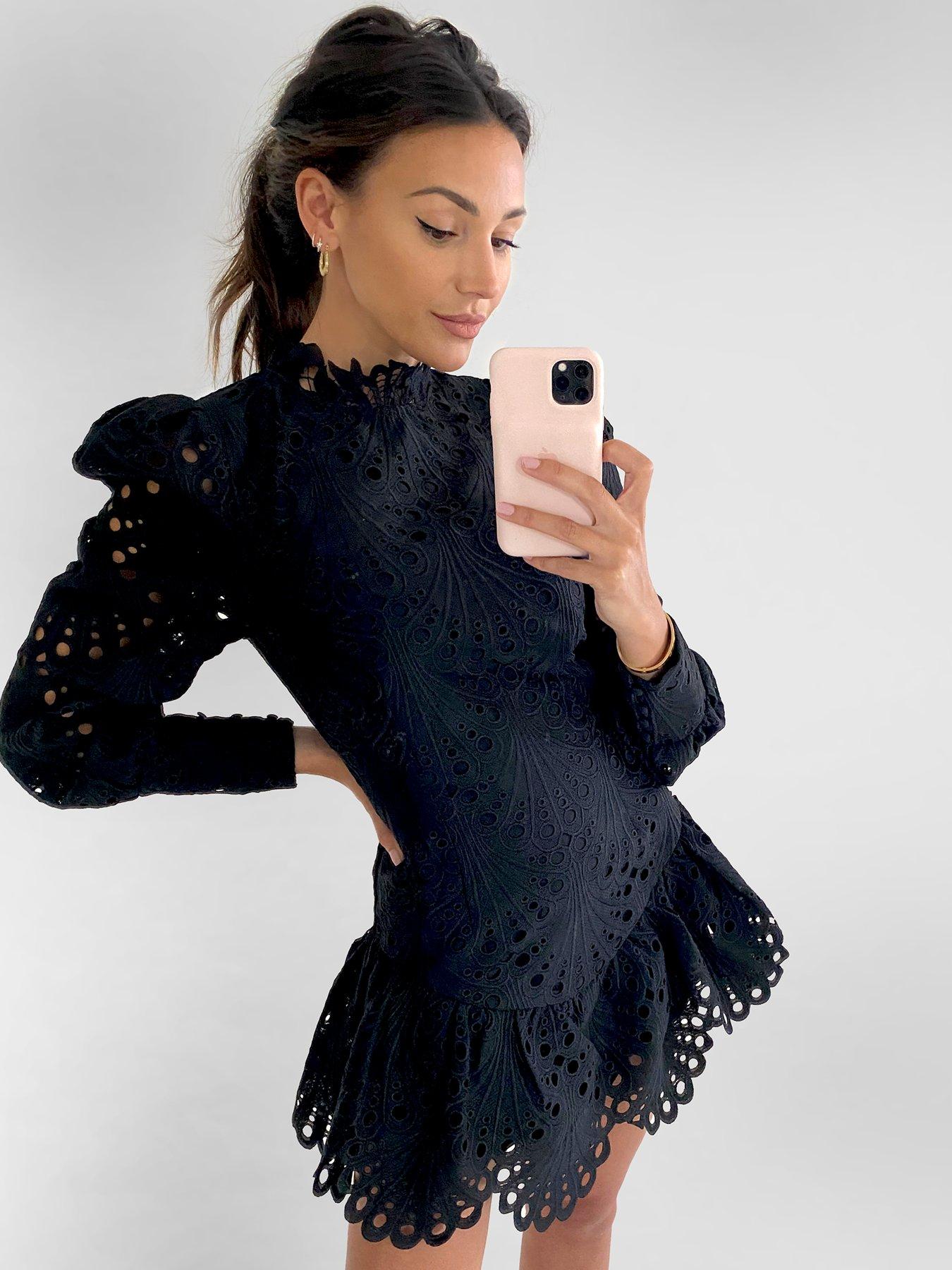 h and m blue floral dress