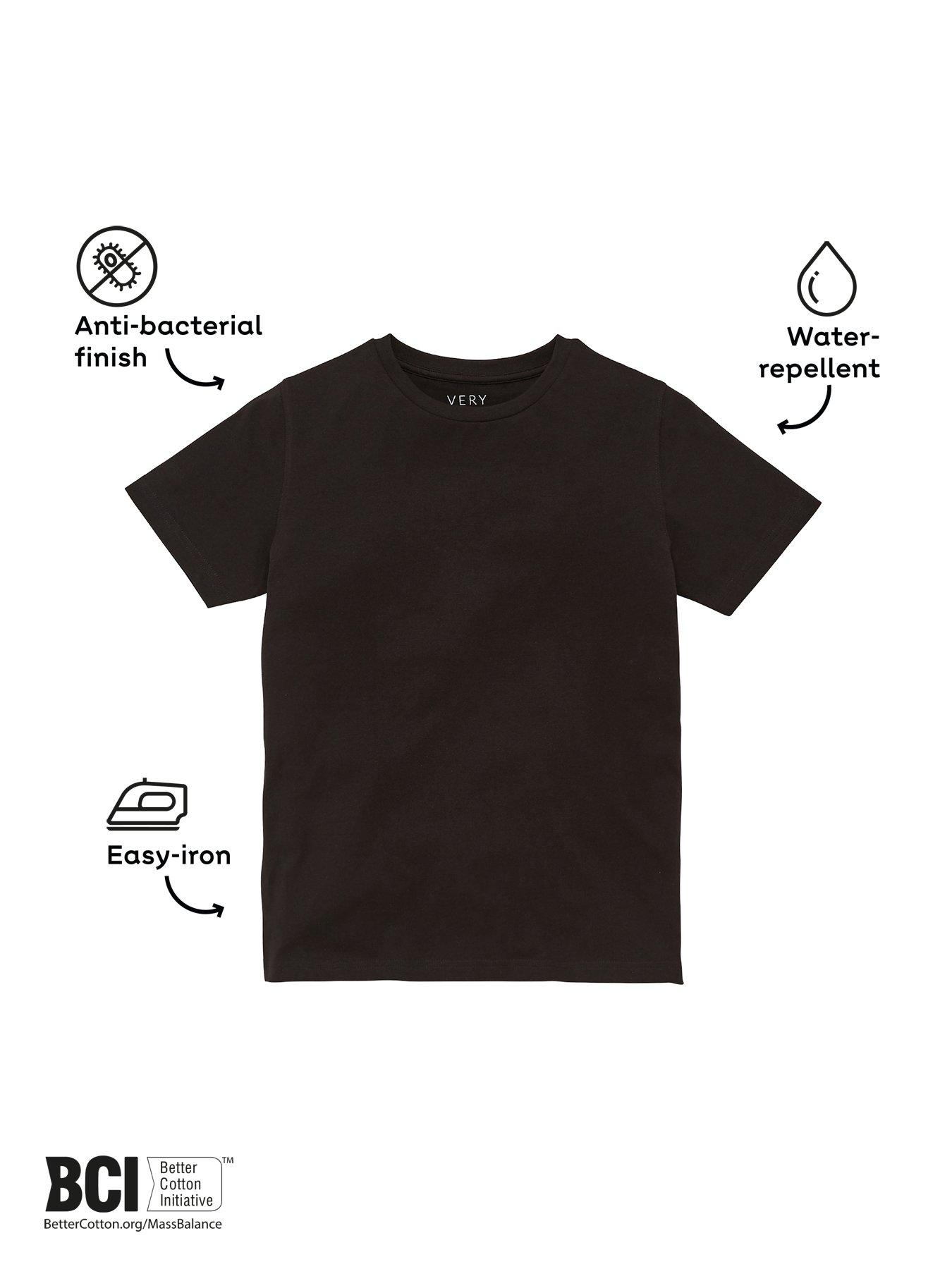  image of everyday-unisex-3-pack-sports-school-t-shirts-black