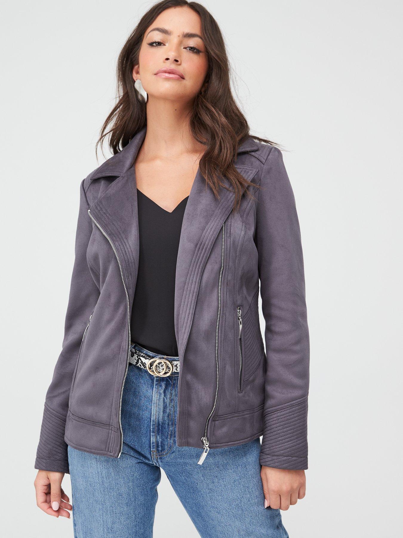 wallis grey biker jacket