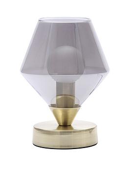 Very Maddison Smoke Mini Touch Table Lamp Picture