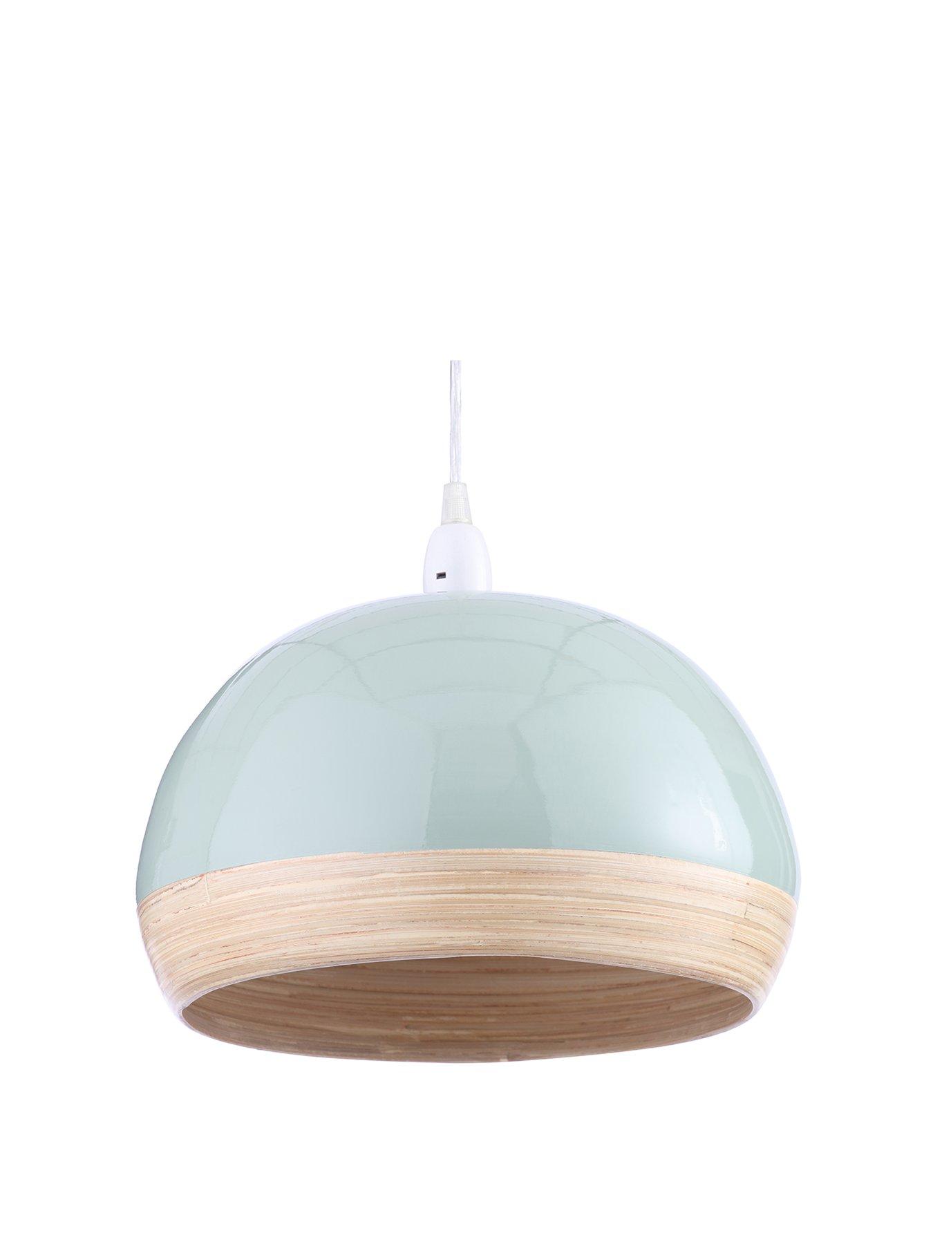 The Very Collection Hampton Bamboo Easy-Fit Lightshade – Sage Green