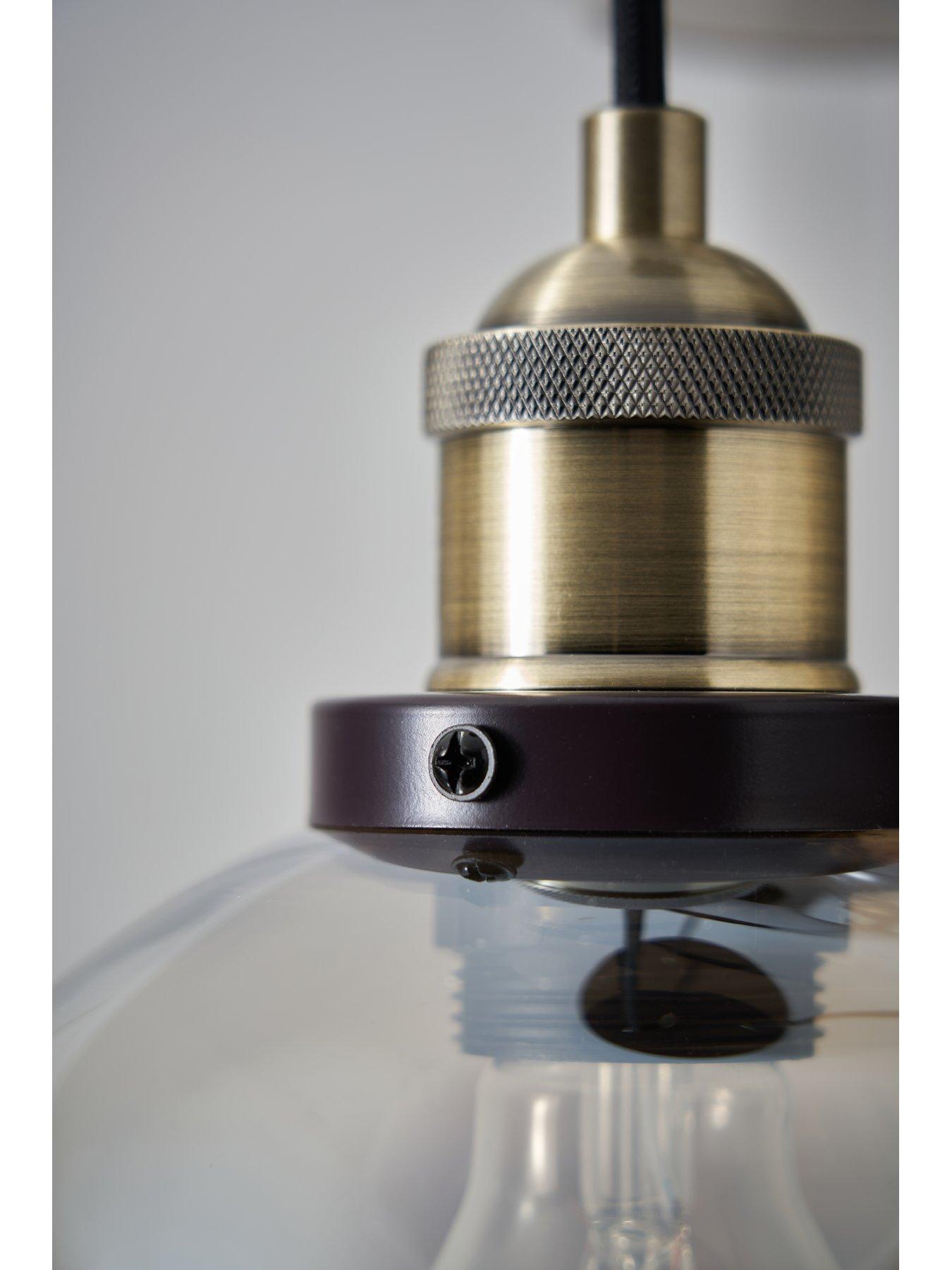 Image 3 of 7 of The Very Collection Newark Industrial 3-Light Cluster Light
