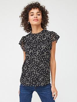 Oasis Oasis Puff Print Daisy Shell Top - Multi/Black Picture