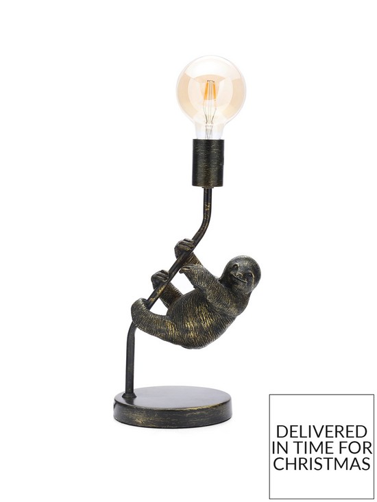 front image of sloth-table-lamp
