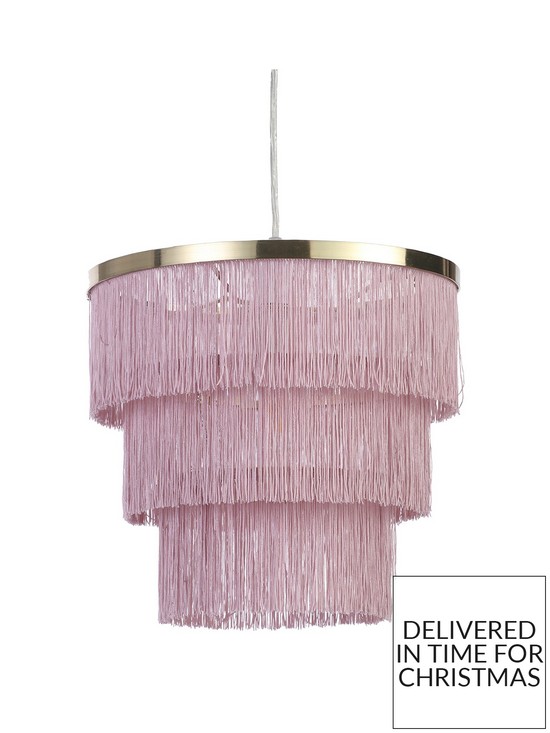 front image of very-home-tulsa-fringe-easy-fit-lightshade