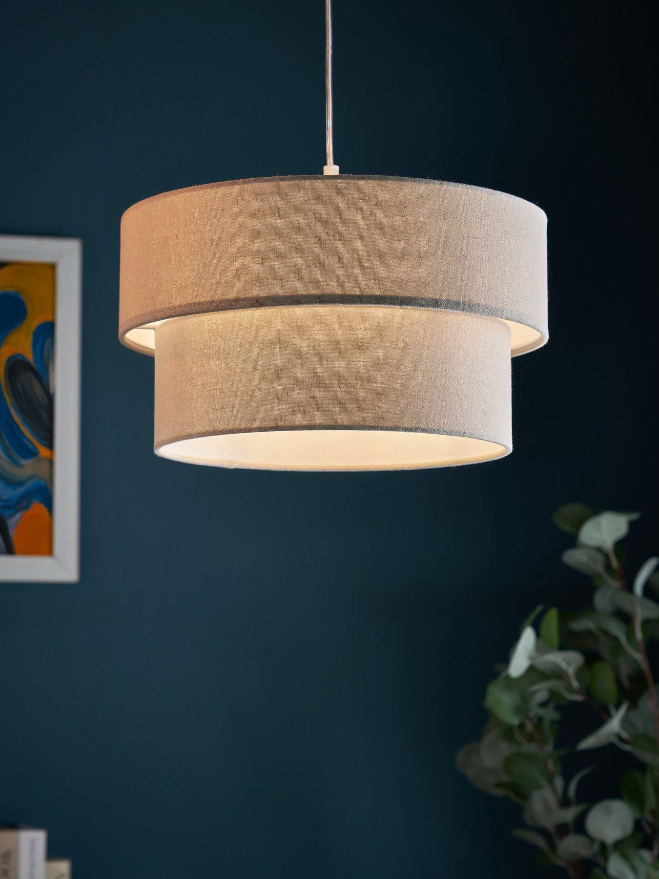 Image 1 of 7 of The Very Collection Tuscon Tiered Lightshade - Grey