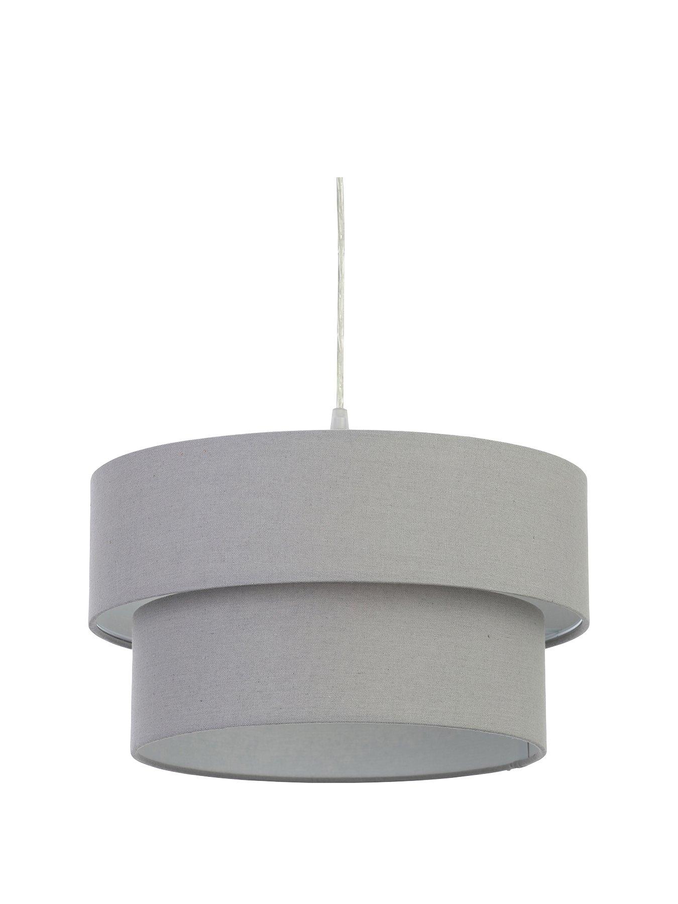 grey tiered lampshade