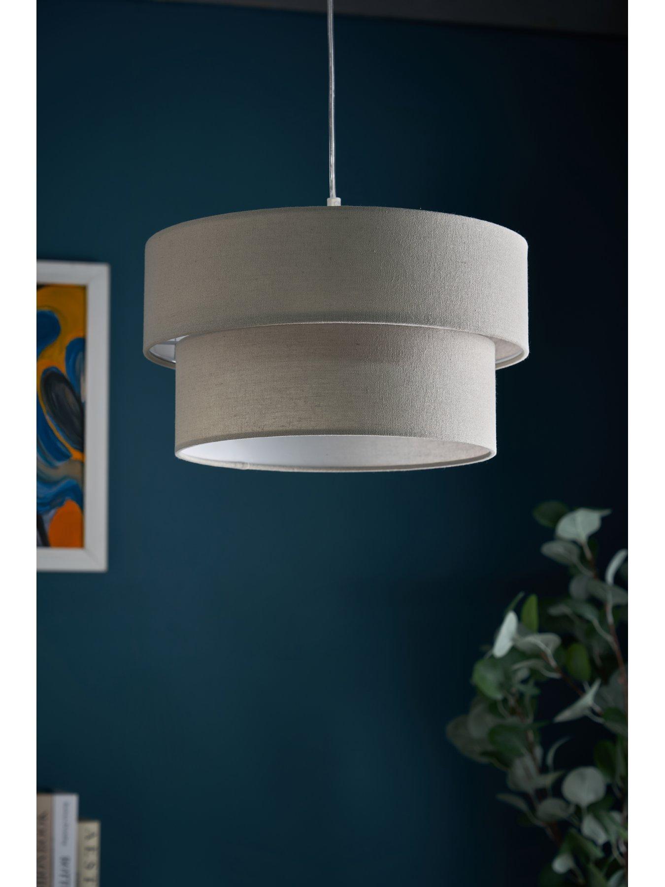 Image 4 of 7 of The Very Collection Tuscon Tiered Lightshade - Grey