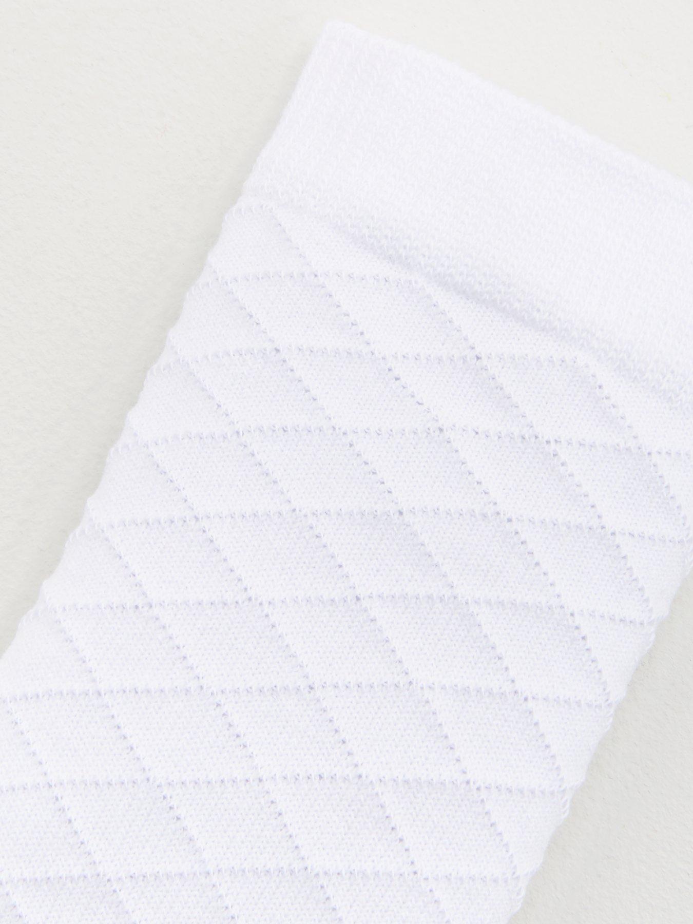  image of everyday-girls-5-pack-knee-lengthnbspdiamond-filet-stitch-school-socks-white