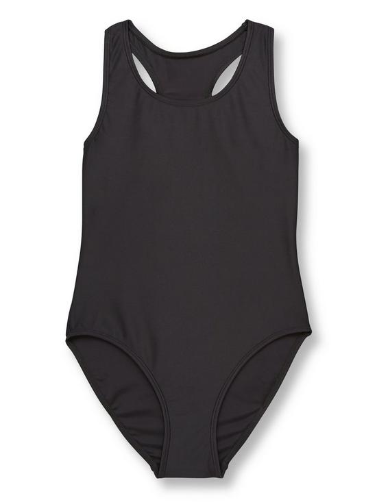 front image of v-by-very-girls-racer-back-school-swimsuit
