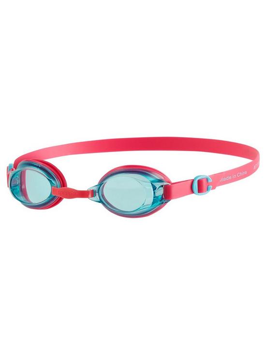 front image of speedo-jet-junior-girls-goggles-pink