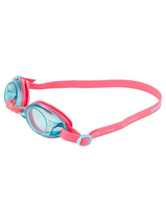 back image of speedo-jet-junior-girls-goggles-pink