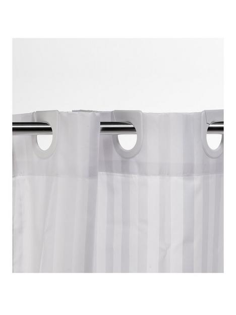 croydex-white-regency-stripe-hook-n-hang-shower-curtain