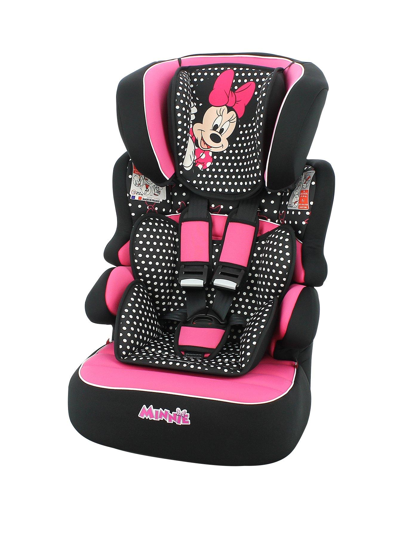 disney minnie mouse imax sp high back booster car seat with harness