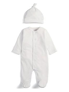 Mamas & Papas   Unisex Cloud Sleepsuit And Hat - White