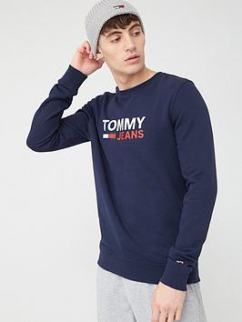 Tommy Jeans Tommy Jeans Tommy Jeans Corp Logo Crew Sweatshirt - Twilight  ... Picture