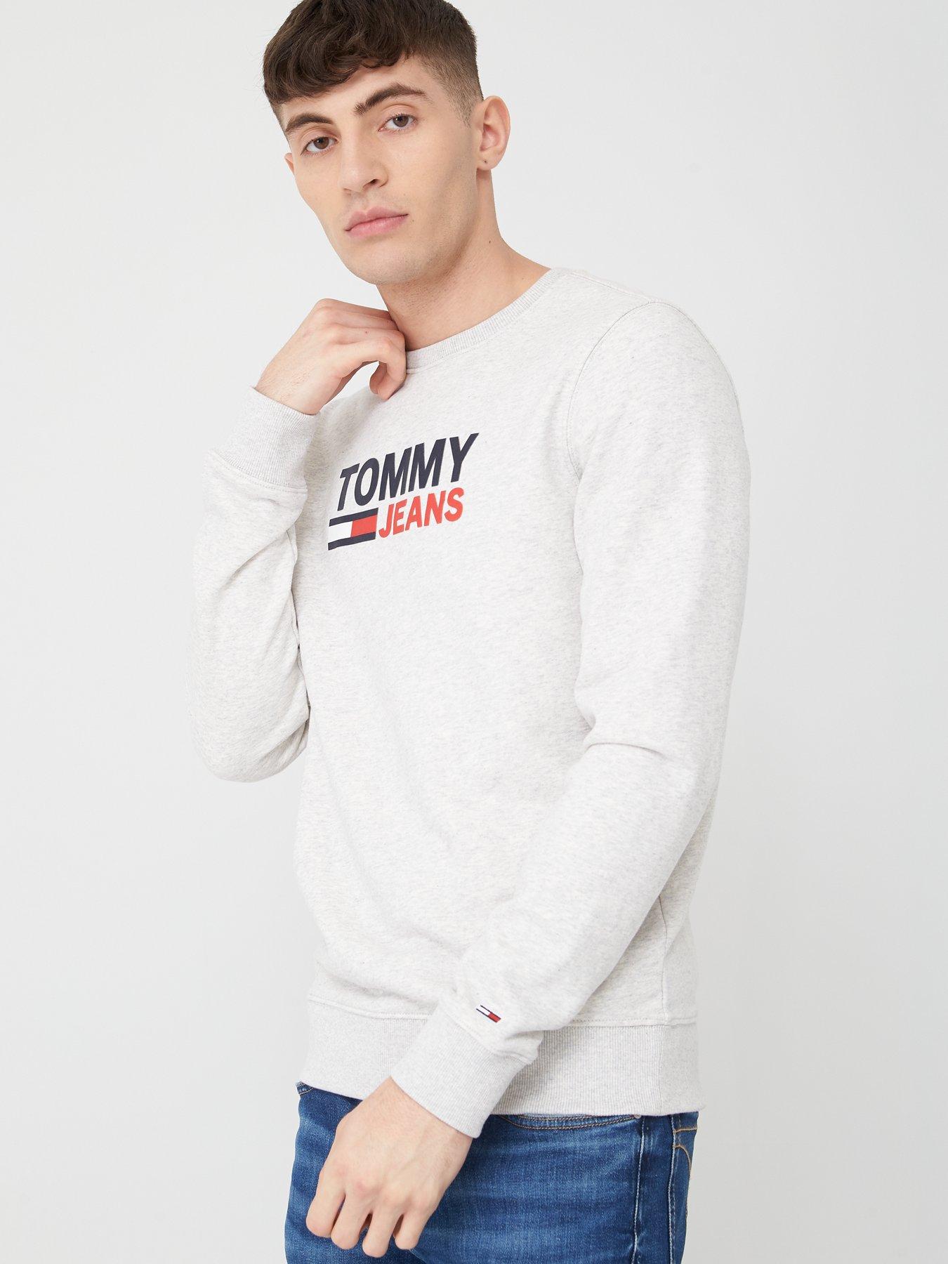 tommy jeans corp logo pullover hoodie