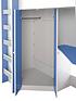  image of miami-fresh-high-sleeper-bed-with-desk-wardrobe-and-shelves-blue