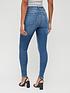  image of v-by-very-ella-high-waist-open-rips-skinny-jeans-mid-wash