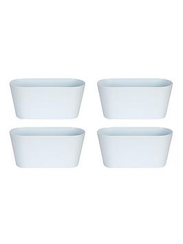 Wham Wham Set Of 4 White 30Cm Oval Studio Planter Covers Picture