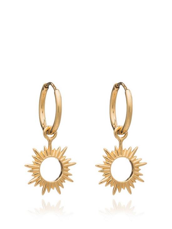 front image of rachel-jackson-eternal-sun-mini-hoop-earrings-gold