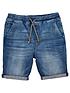  image of v-by-very-boys-2-pack-pull-on-jogger-shorts-dark-wash-light-wash