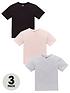  image of everyday-girls-3-pack-relaxed-fit-t-shirts-multi