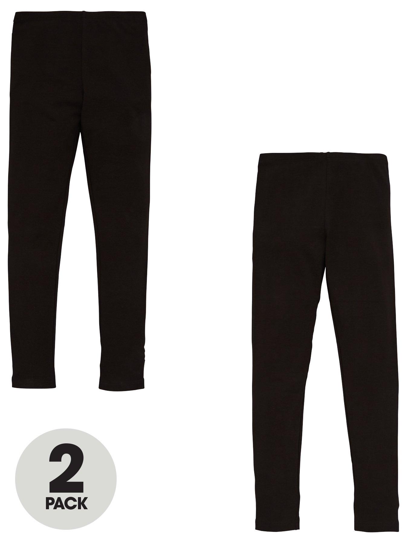 The Very Collection Girls 2 Pack Black Basic Leggings - MADE FOR MUMS 2026 AWARD WINNER