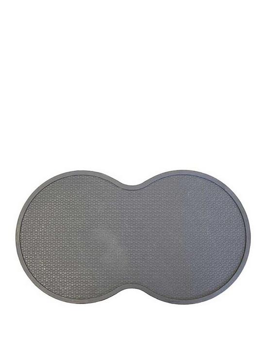 front image of zoon-charcoal-rubber-feeding-mat