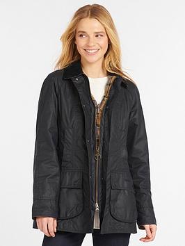 Barbour   Beadnell Wax Jacket - Black