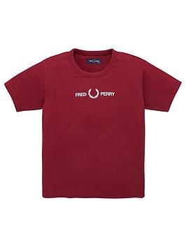 Fred Perry Fred Perry Boys Embroidered Logo Short Sleeve T-Shirt - Port Picture