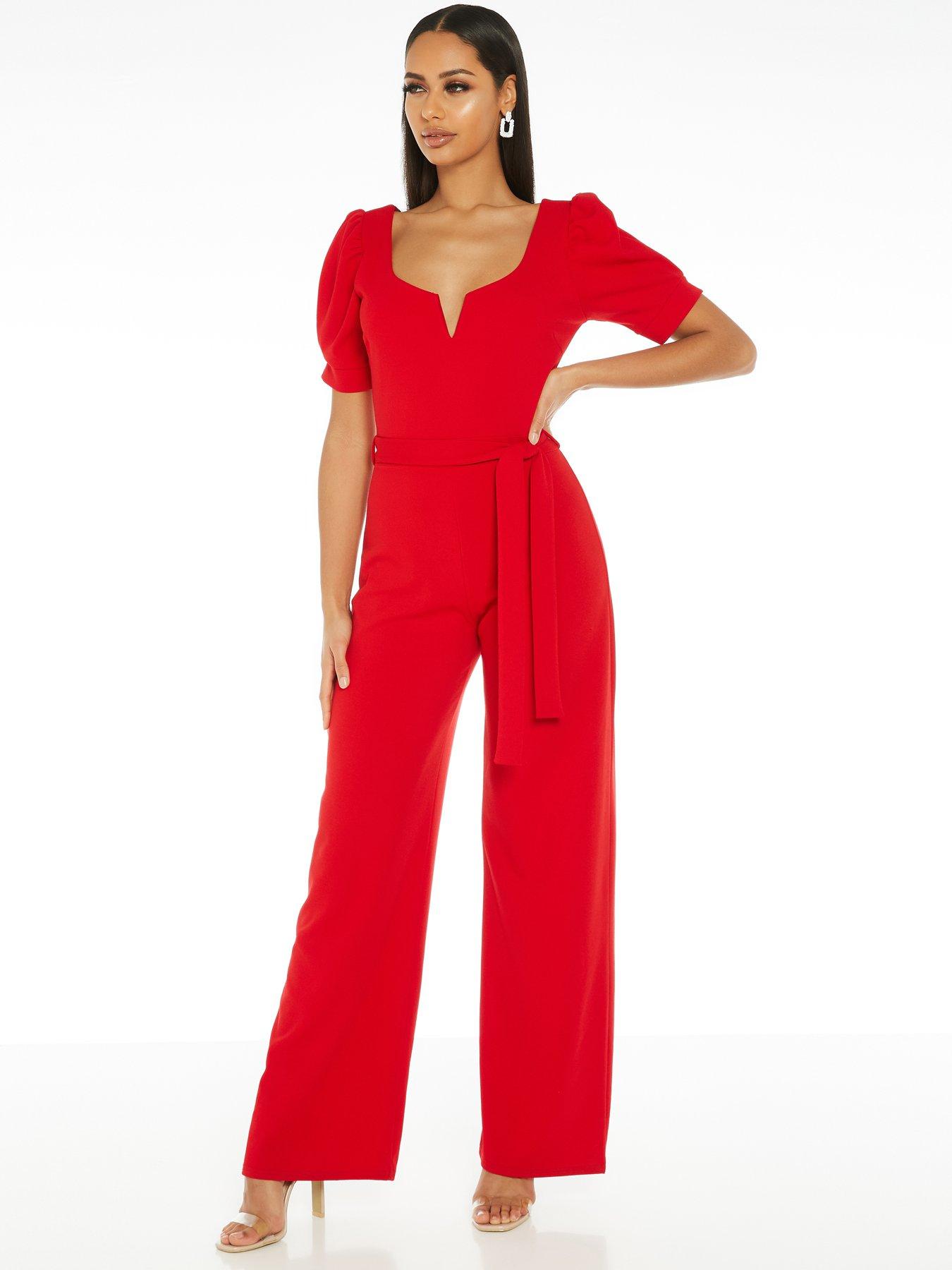 littlewoods red jumpsuit