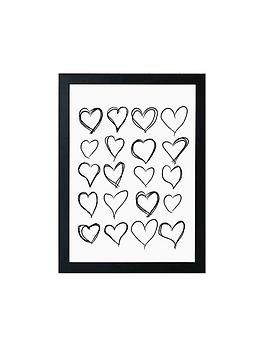East End Prints East End Prints Love Hearts By Honeymoon Hotel A3 Wall Art Picture