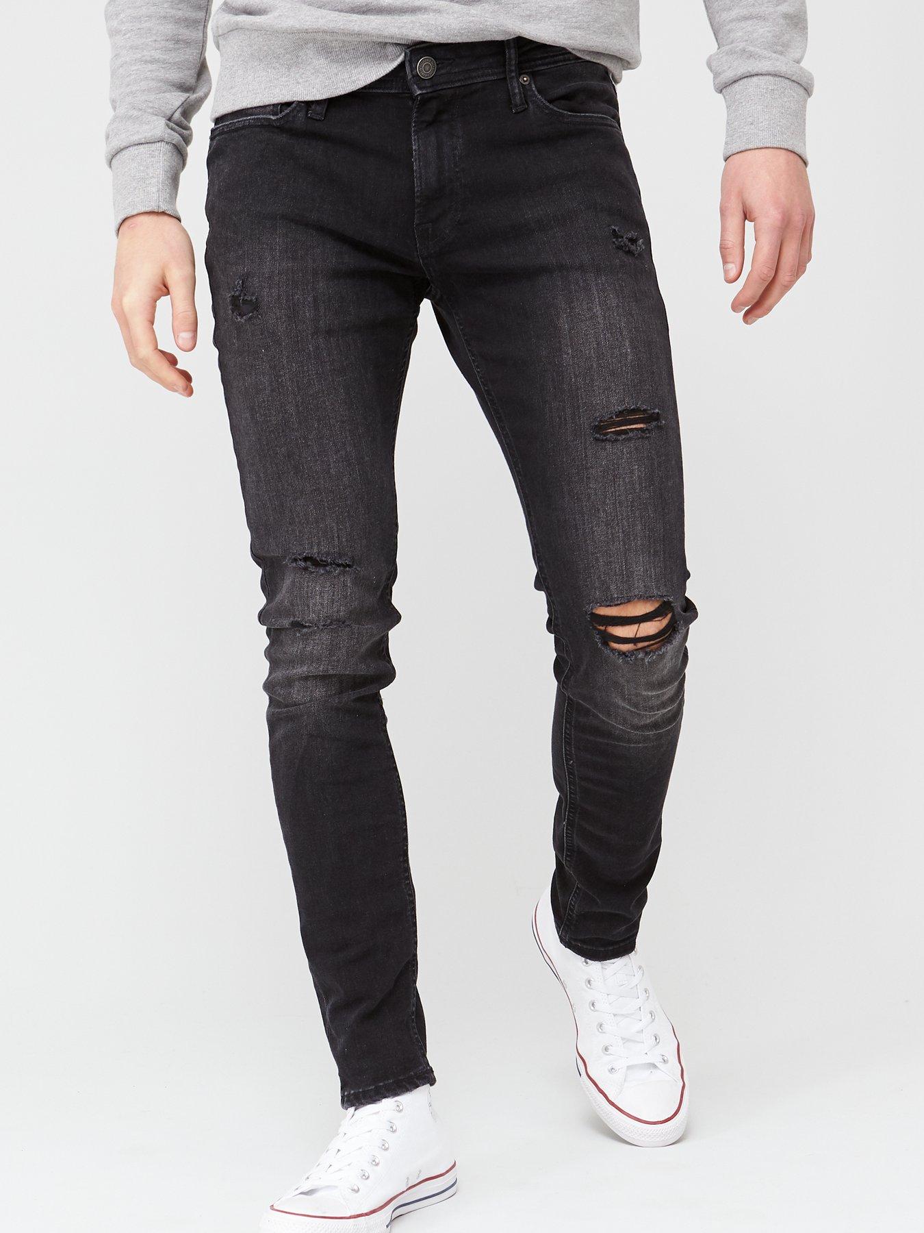 jack and jones black ripped jeans