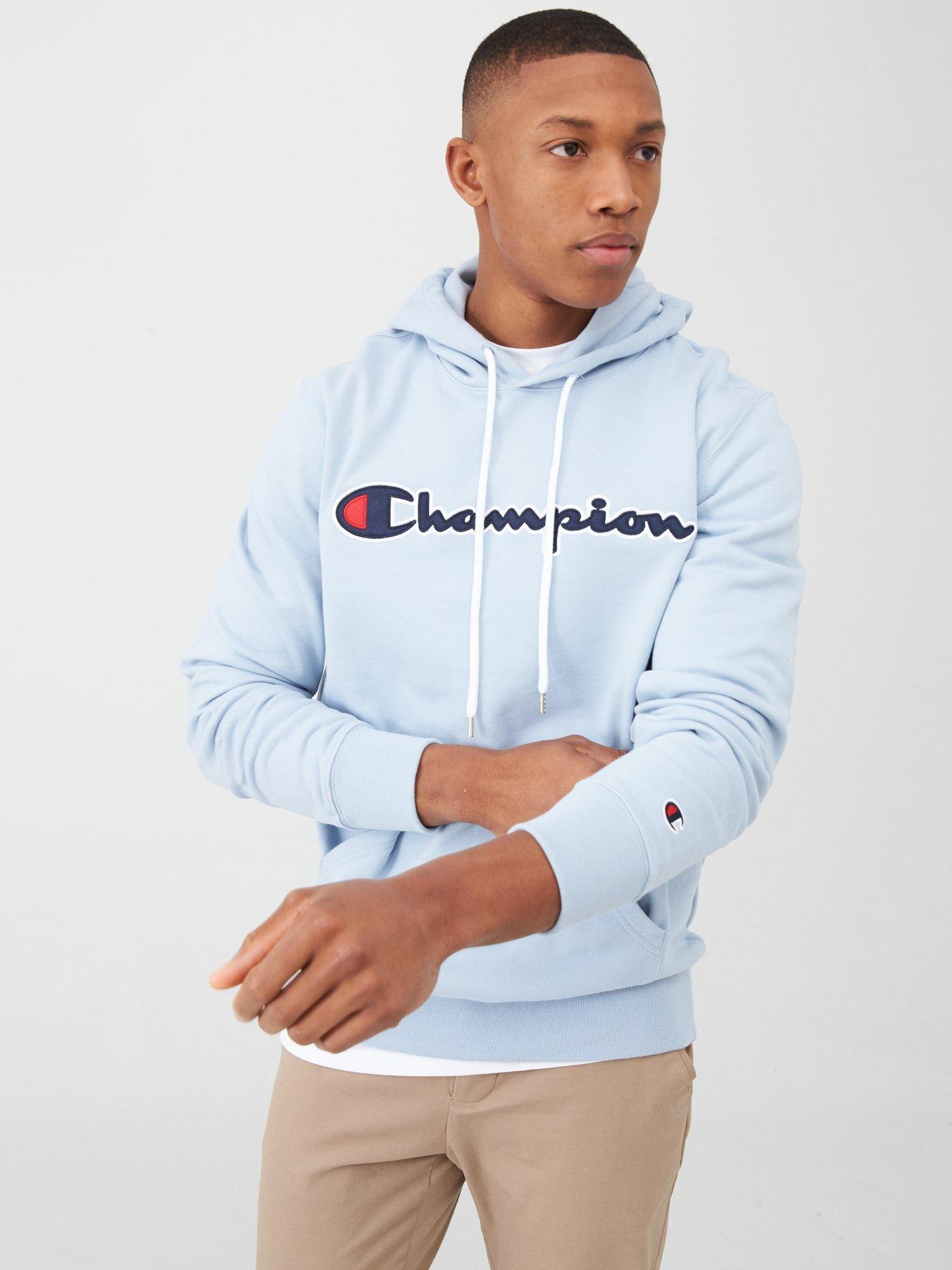 champion sleeve logo overhead hoodie