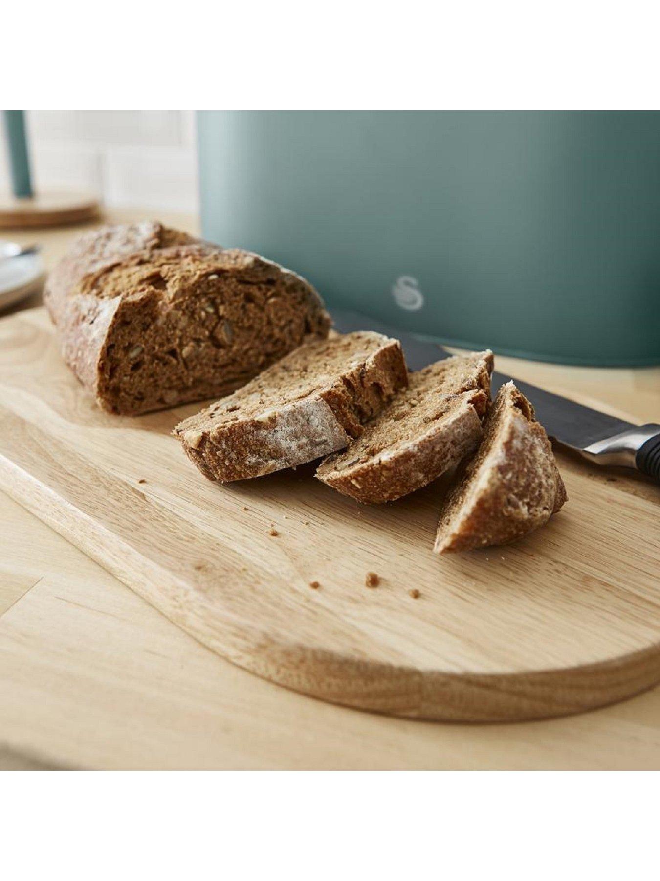 Swan Nordic Bread Bin with Wooden Lid