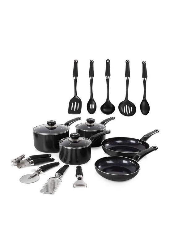 front image of morphy-richards-14-piece-cookware-set-innbspblack