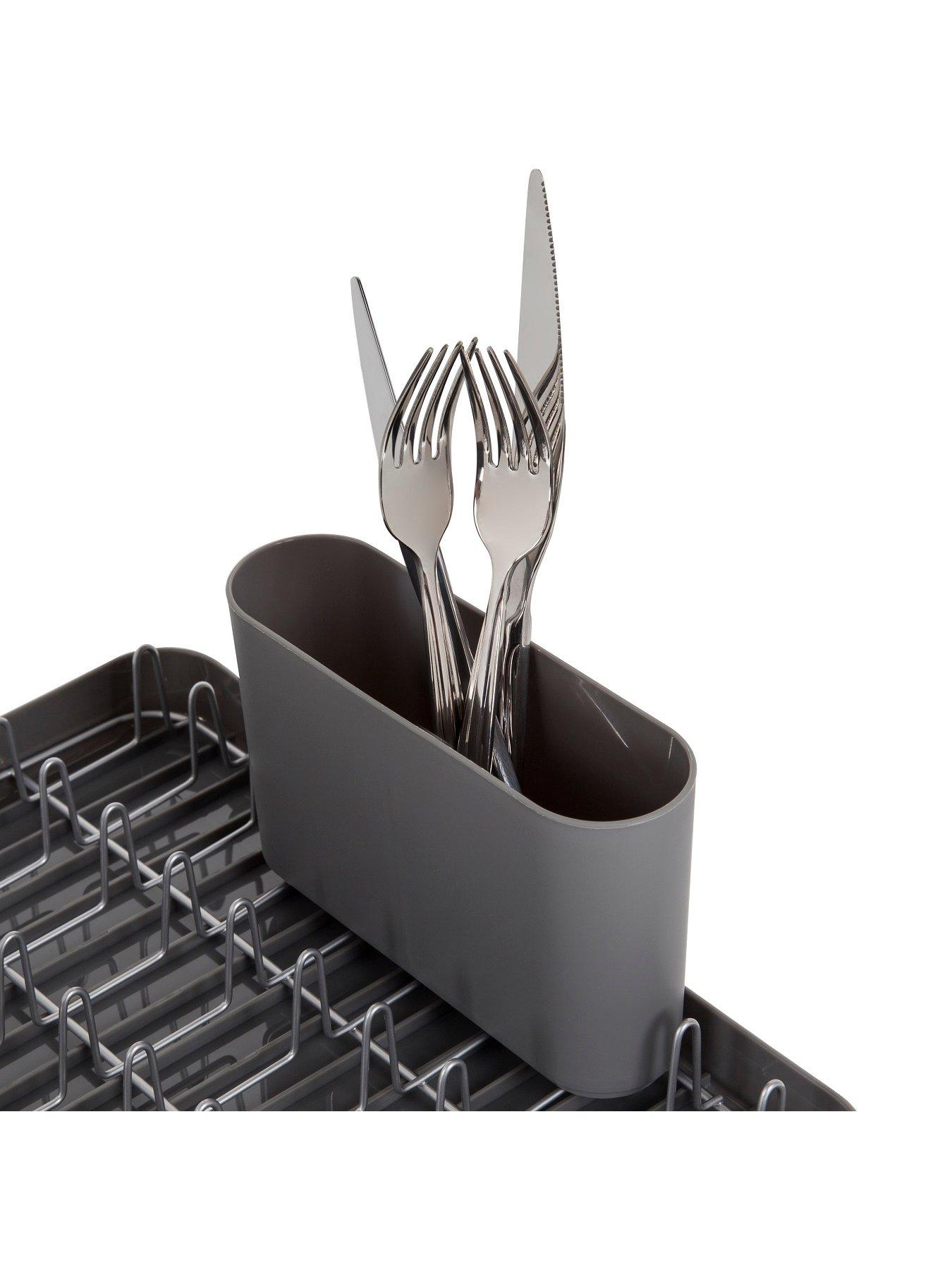  image of tower-compact-dish-rack-with-cutlery-holder