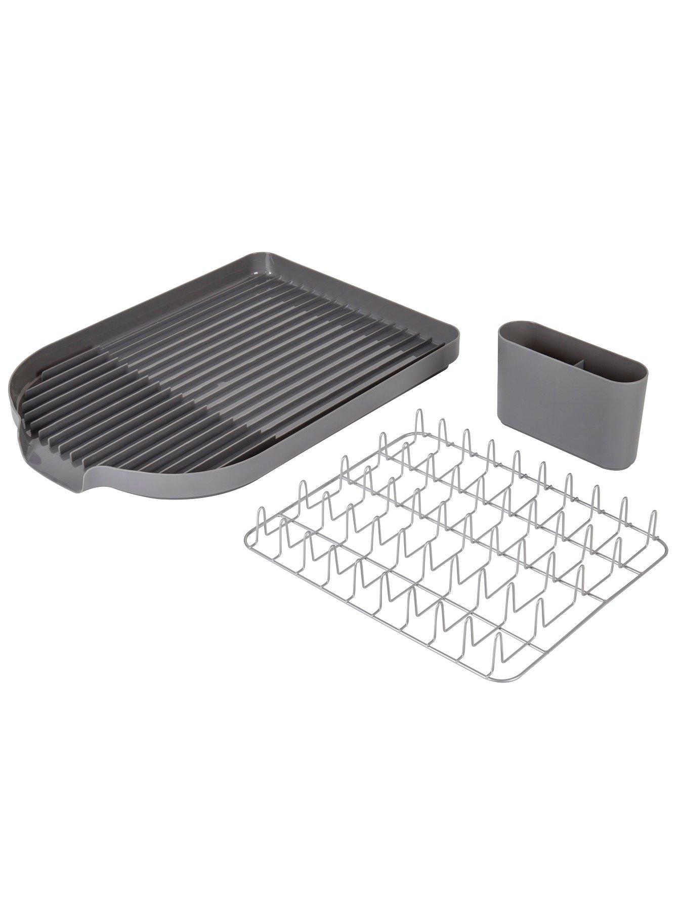  image of tower-compact-dish-rack-with-cutlery-holder