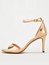  image of v-by-very-wide-fit-bale-barely-there-heeled-sandal-rose-gold