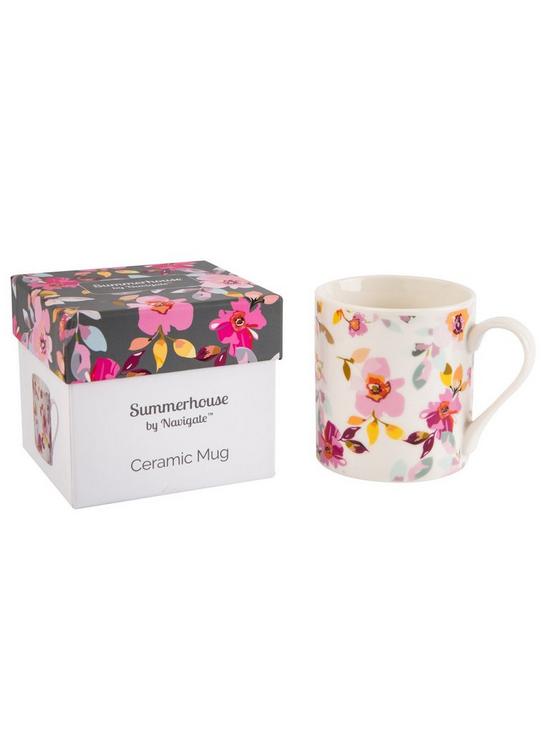 stillFront image of summerhouse-by-navigate-gardenia-gift-boxed-white-floral-mug