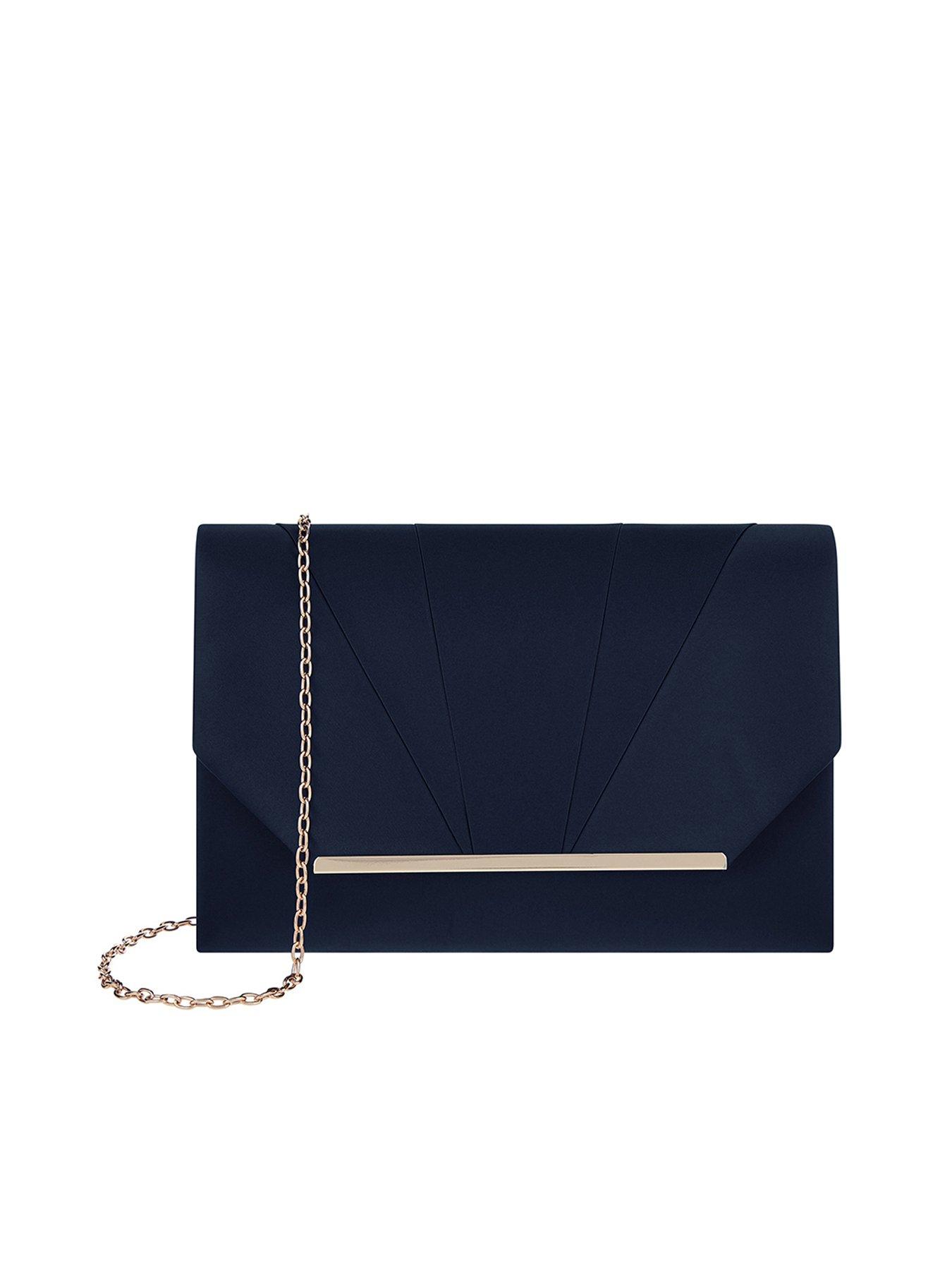accessorize navy clutch