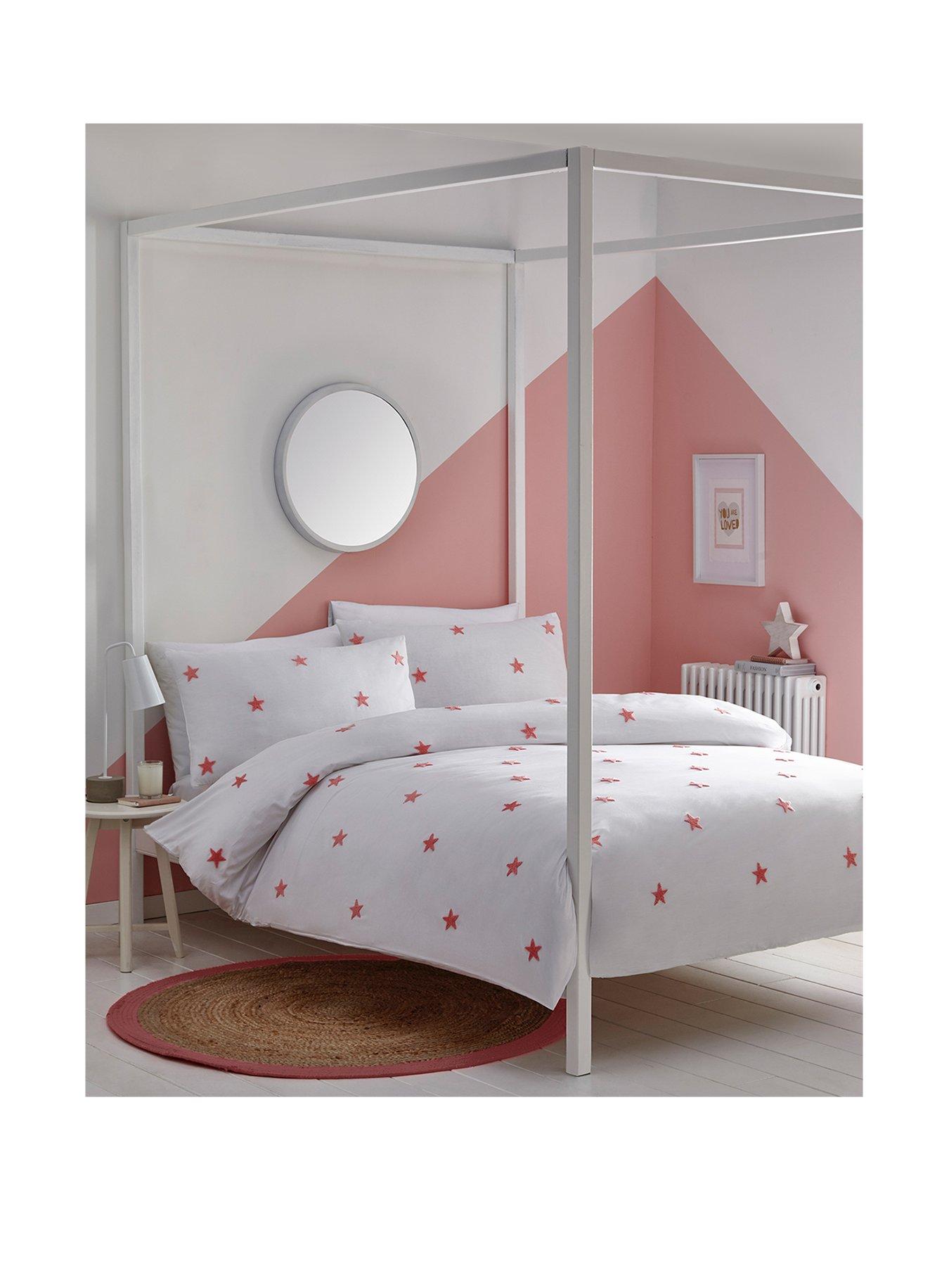 pink star bedding single