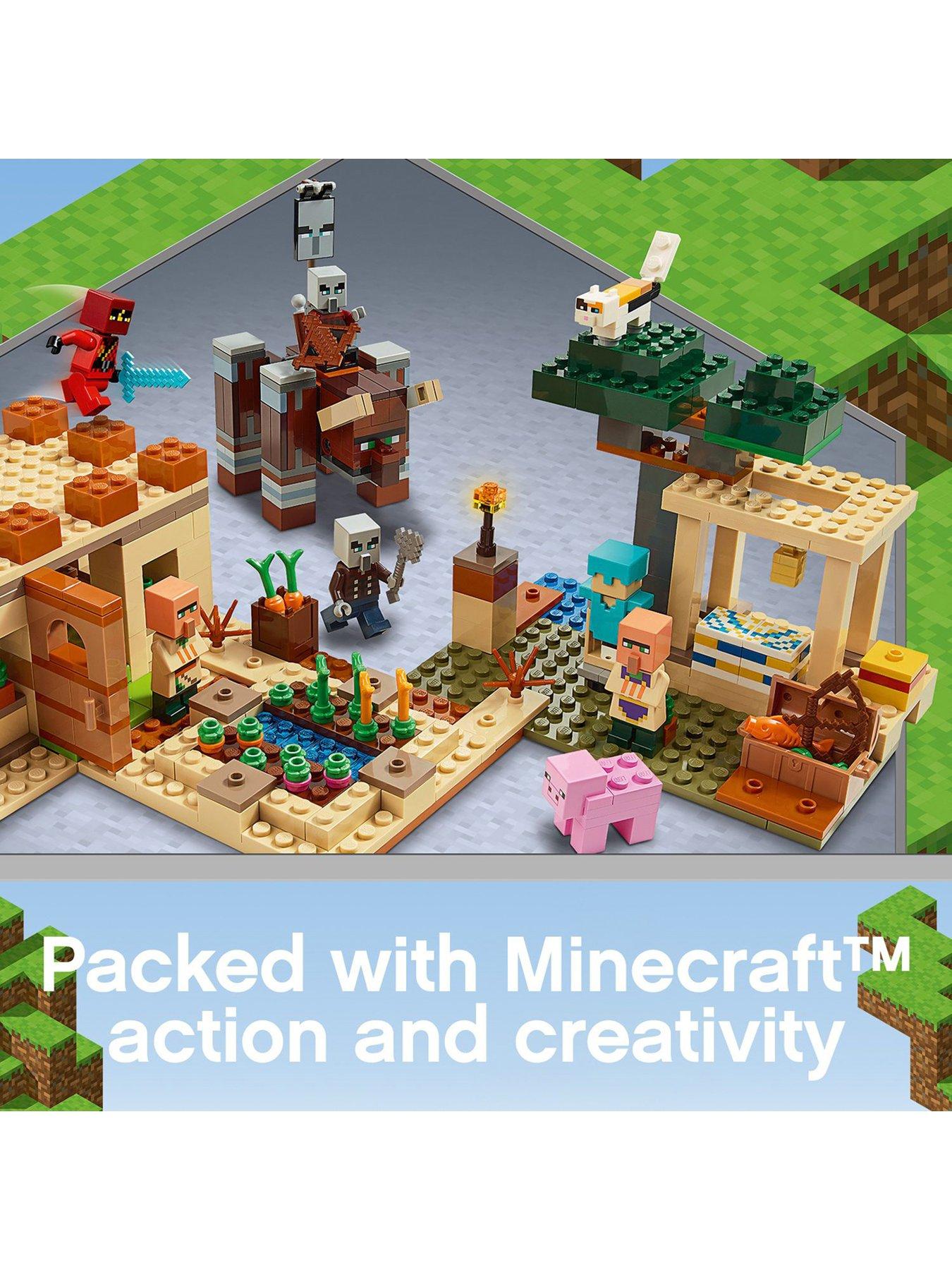 minecraft lego sets illager raid