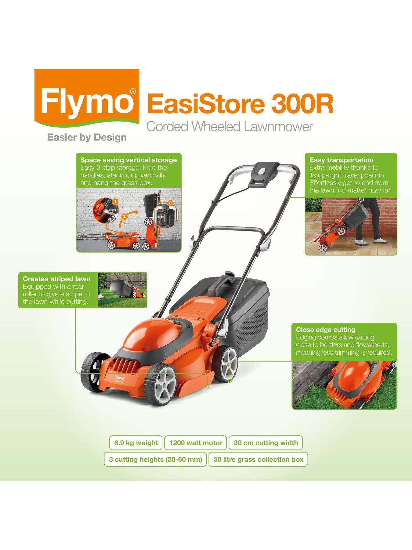 Flymo with best sale grass box