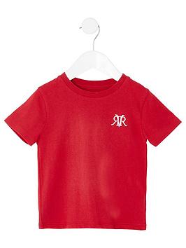 River Island Mini River Island Mini Boys Rvr Embroidered T-Shirt - Red Picture