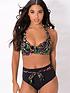  image of pour-moi-hot-spots-belted-high-waisted-control-brief-black