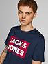  image of jack-jones-essentials-logo-short-sleeve-t-shirt-navy