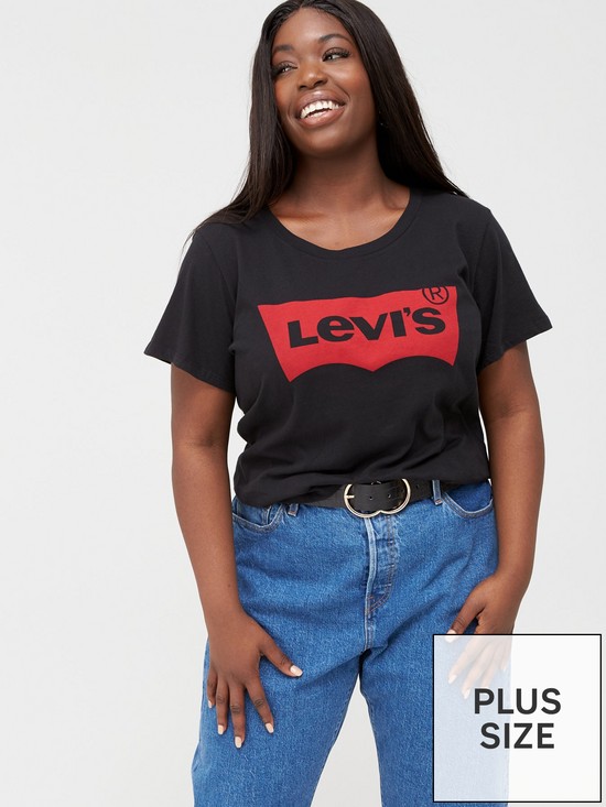 front image of levis-plus-pl-perfect-tee-mineral-black