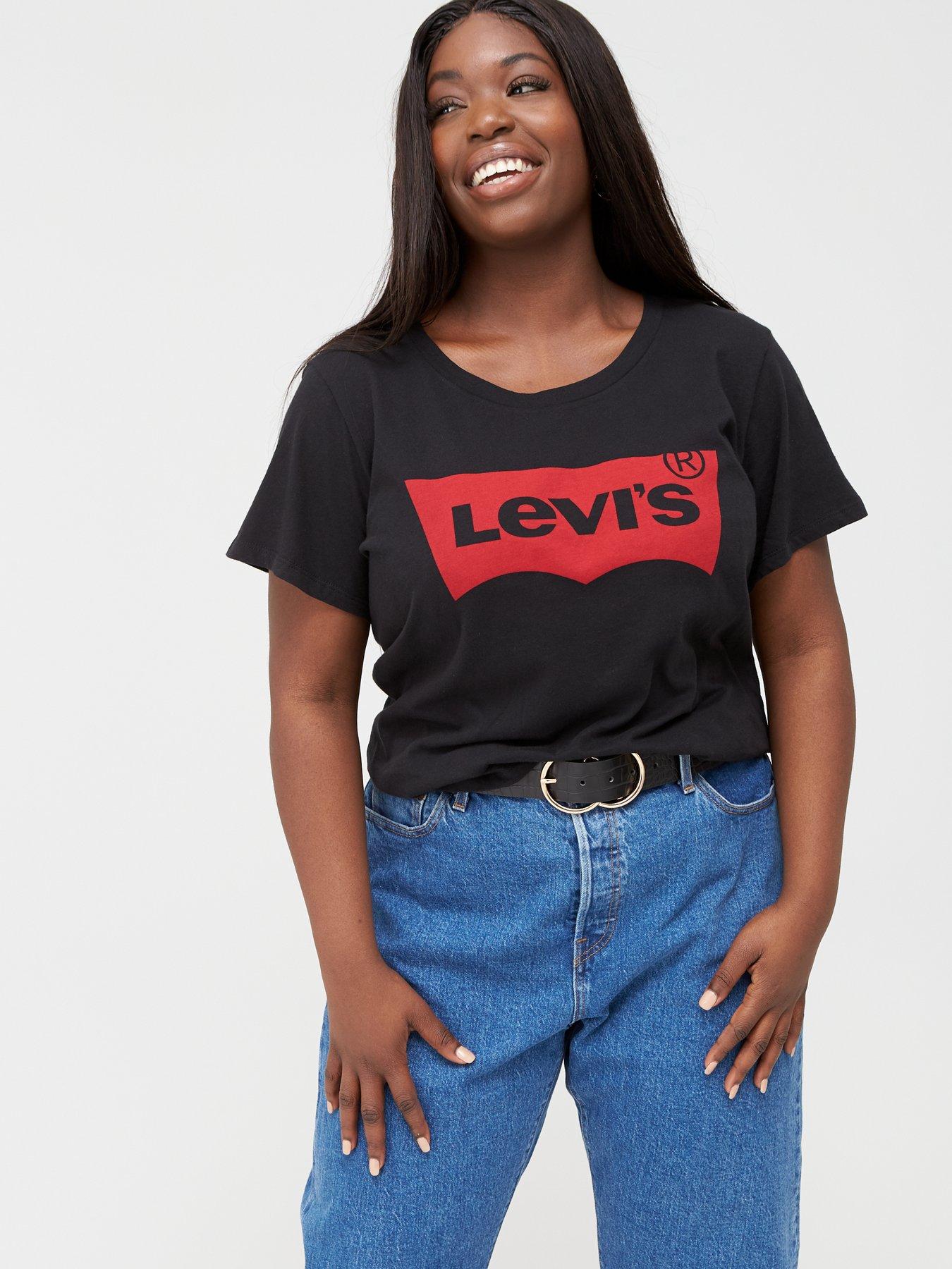 Levi s Plus Pl Perfect Tee Mineral Black littlewoods